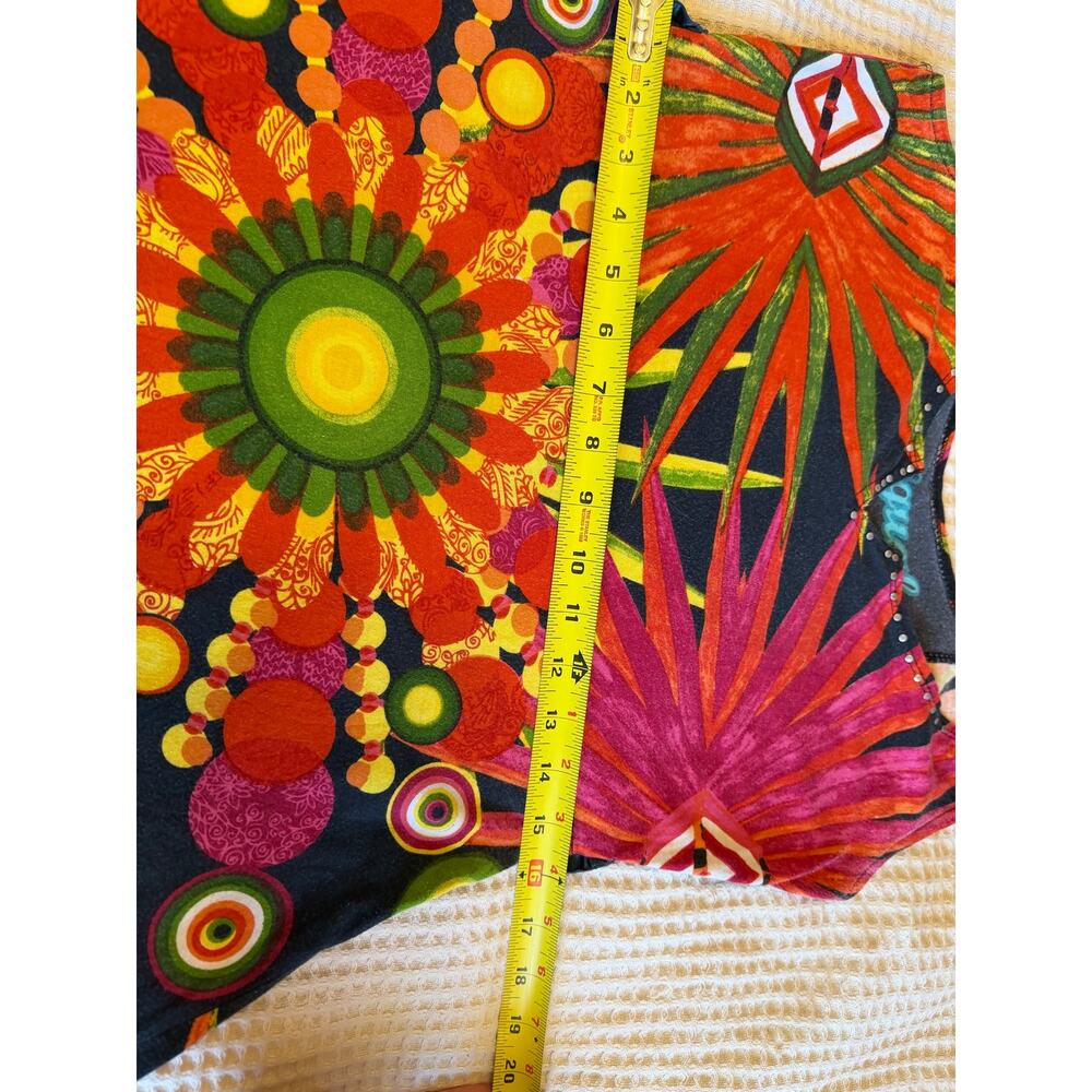 Desigual Y2K Boho Multicolor Geometric Printed Sleeveless A-Line Mini Dress XS - Picture 6 of 16